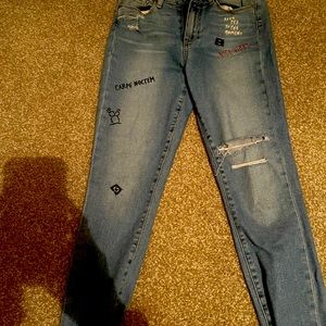 PAIGE  Denim Embroided Jeans NWOT